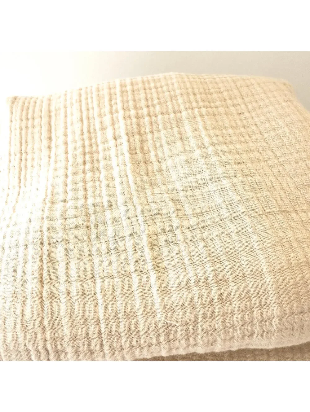 Neutral Cream Cotton Textured Accent Pillow Cover - Set of 2